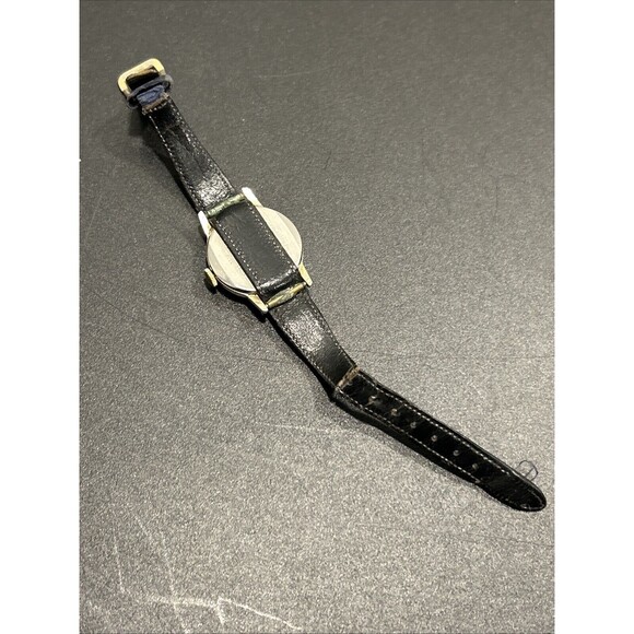 Vintage Timex Girls Scout Brownie Watch Black Leather Band Membership Star Lot - Picture 10 of 13